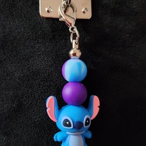 Stitch With Blue and Purple Beads Tumbler Charm